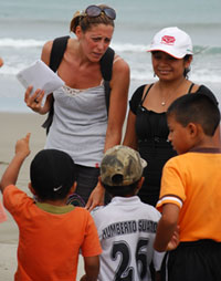 learning beach ecology at WAVES